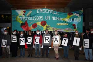 La délocratie baillonnée à l'Hôtel de Ville de Grenoble le 7 mars
