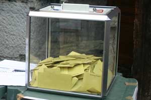 Urne de vote papier